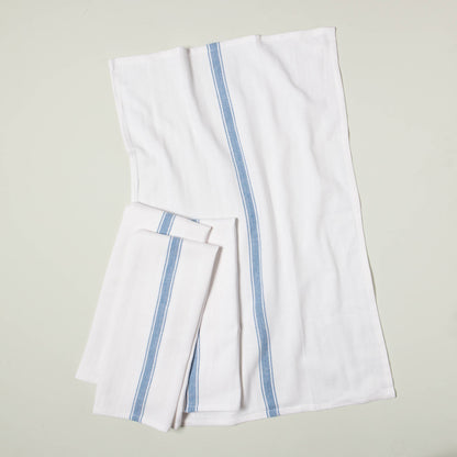 Brooklyn Stripe Delft Blue Dishtowels Set of 4