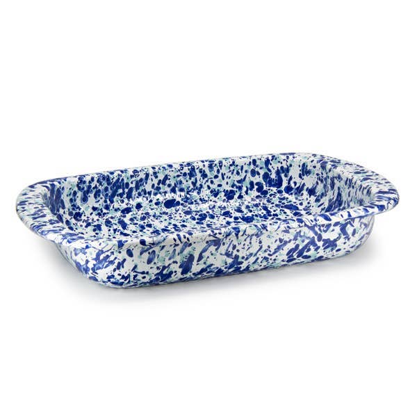 Golden Rabbit Enamelware Swirl Baking Pan: Ocean