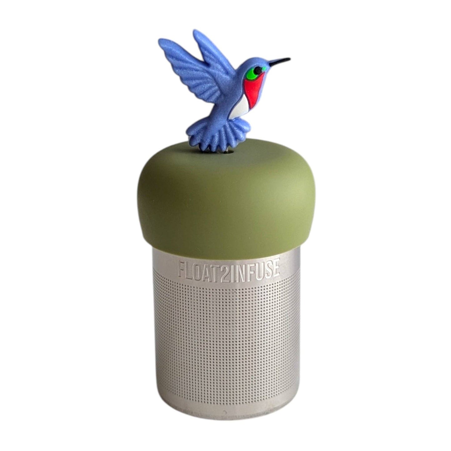 Hummingbird | Floating Tea Infuser | Green Base | Blue Bird