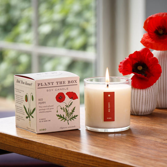 Red Poppy - Plant the Box Candle - 9oz.