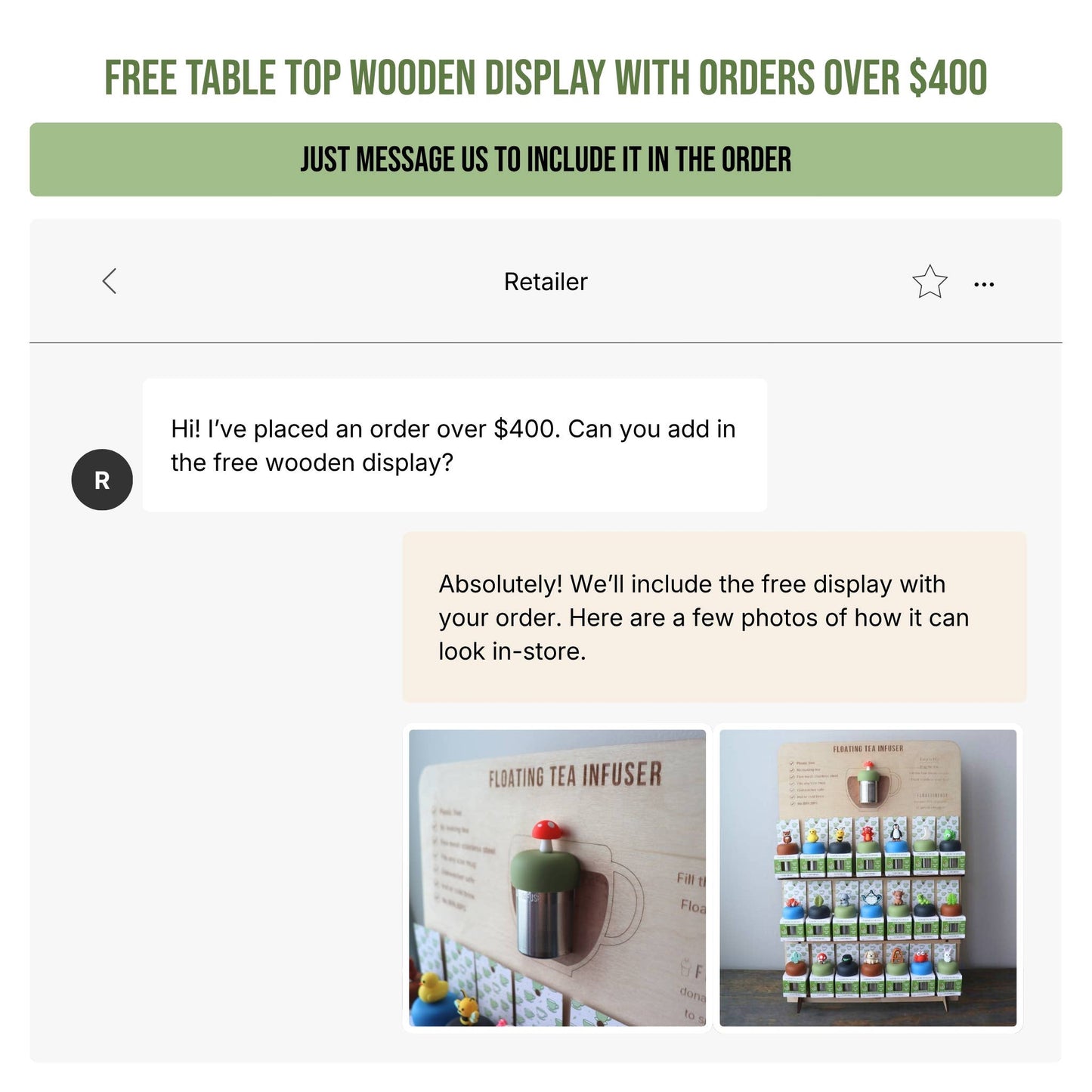 Chicken | Floating Tea Infuser | Green Base | White Chicken