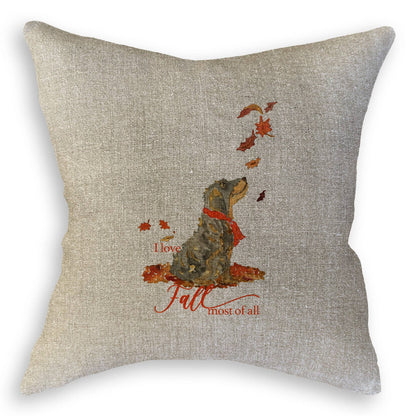 I Love Fall Dog: Dishtowel / Remove Words / -