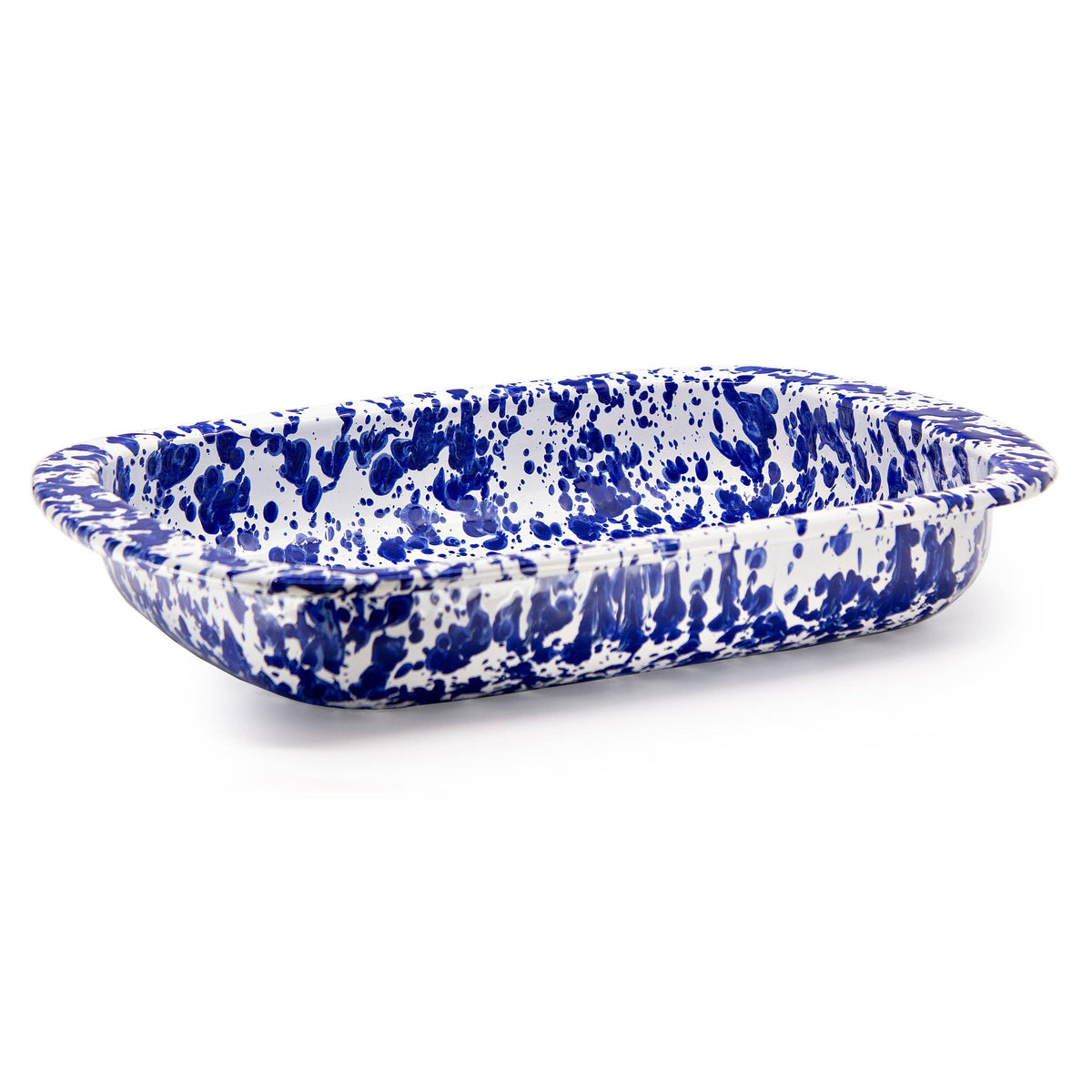 Golden Rabbit Enamelware Swirl Baking Pan: Ocean