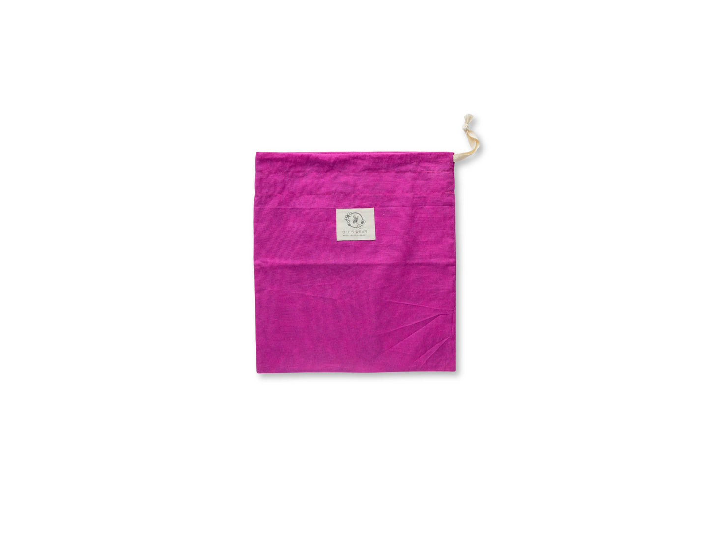 Bees Wrap Reusable Beeswax Lined Artisan Bread Bag - Magenta
