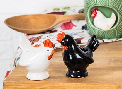 Black and White Chicken Salt & Pepper-3"H-827