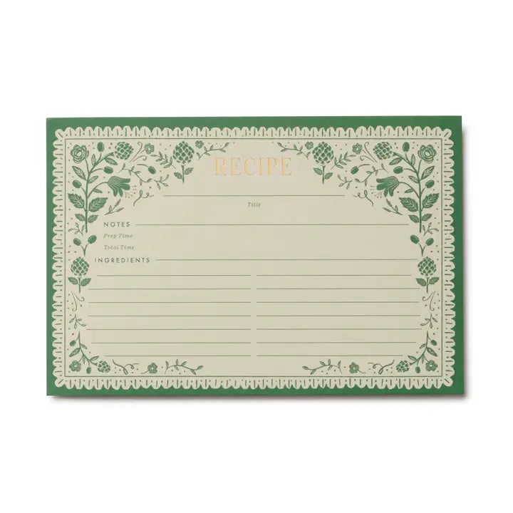 Pack of 12 Artichoke Recipe Cards