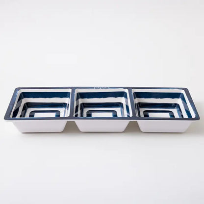 Coastal Stripe Sectioned Tray