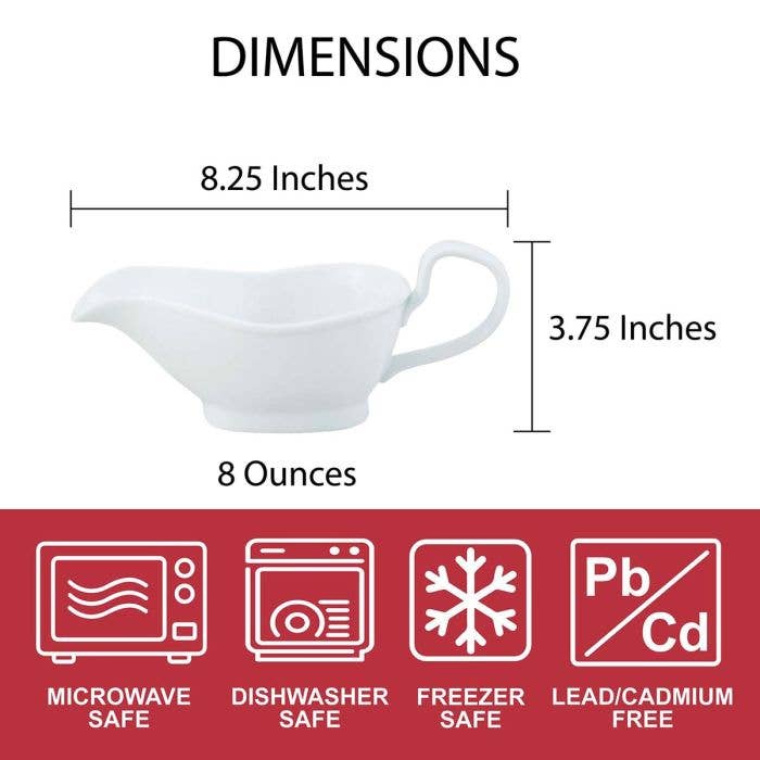 HIC Kitchen Gravy Boat, 8oz