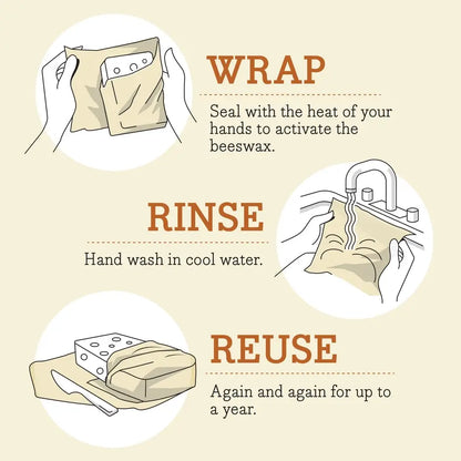 Bees Wrap Beeswax Reusable Holiday Bread Wrap - Snow Day