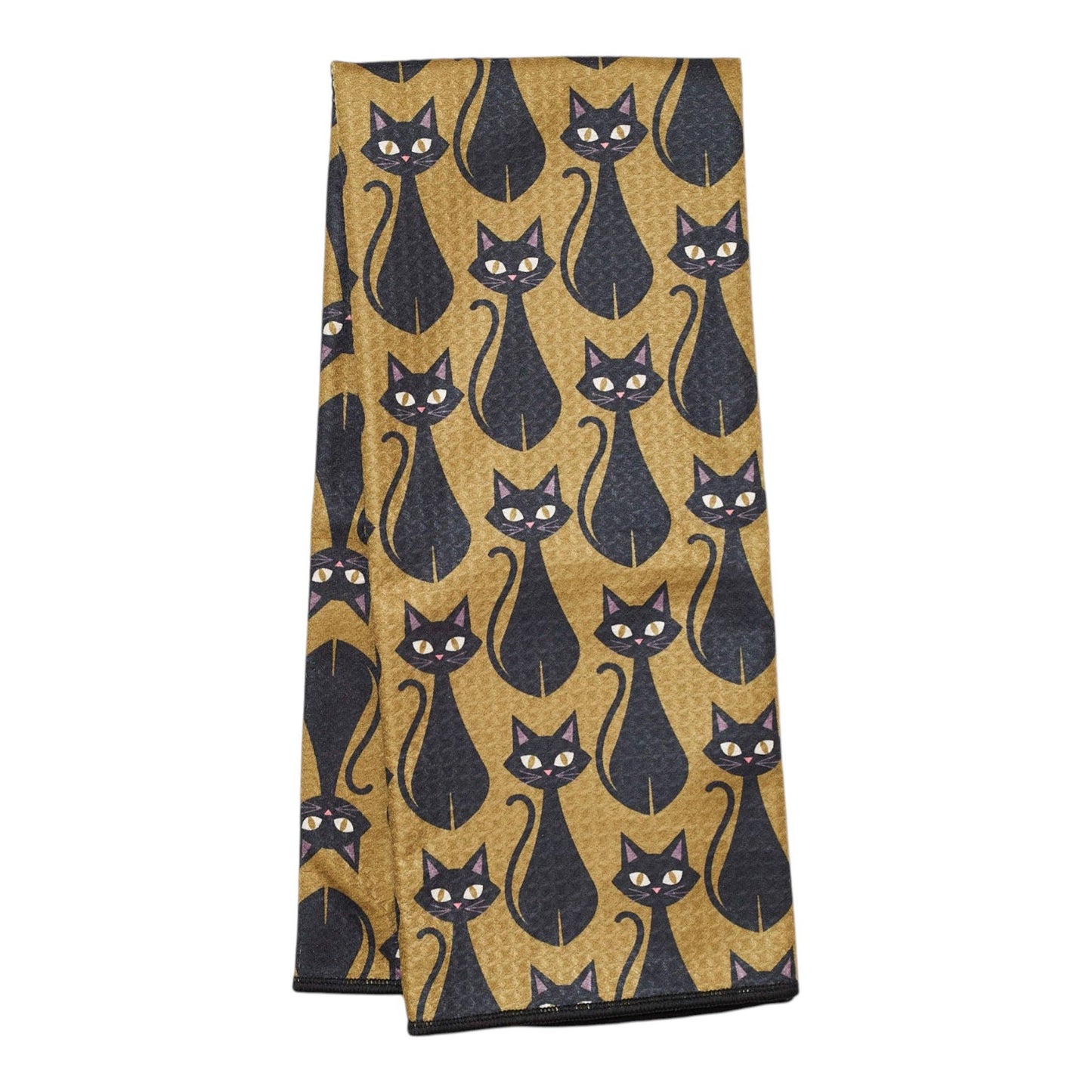 Anywhere Towel Reversible - Heather Jacobs Black Cat: Olive