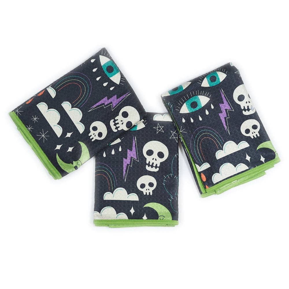 Mighty Mini Towel (Set of 3) Reversible - HJ Eye Spy: Black