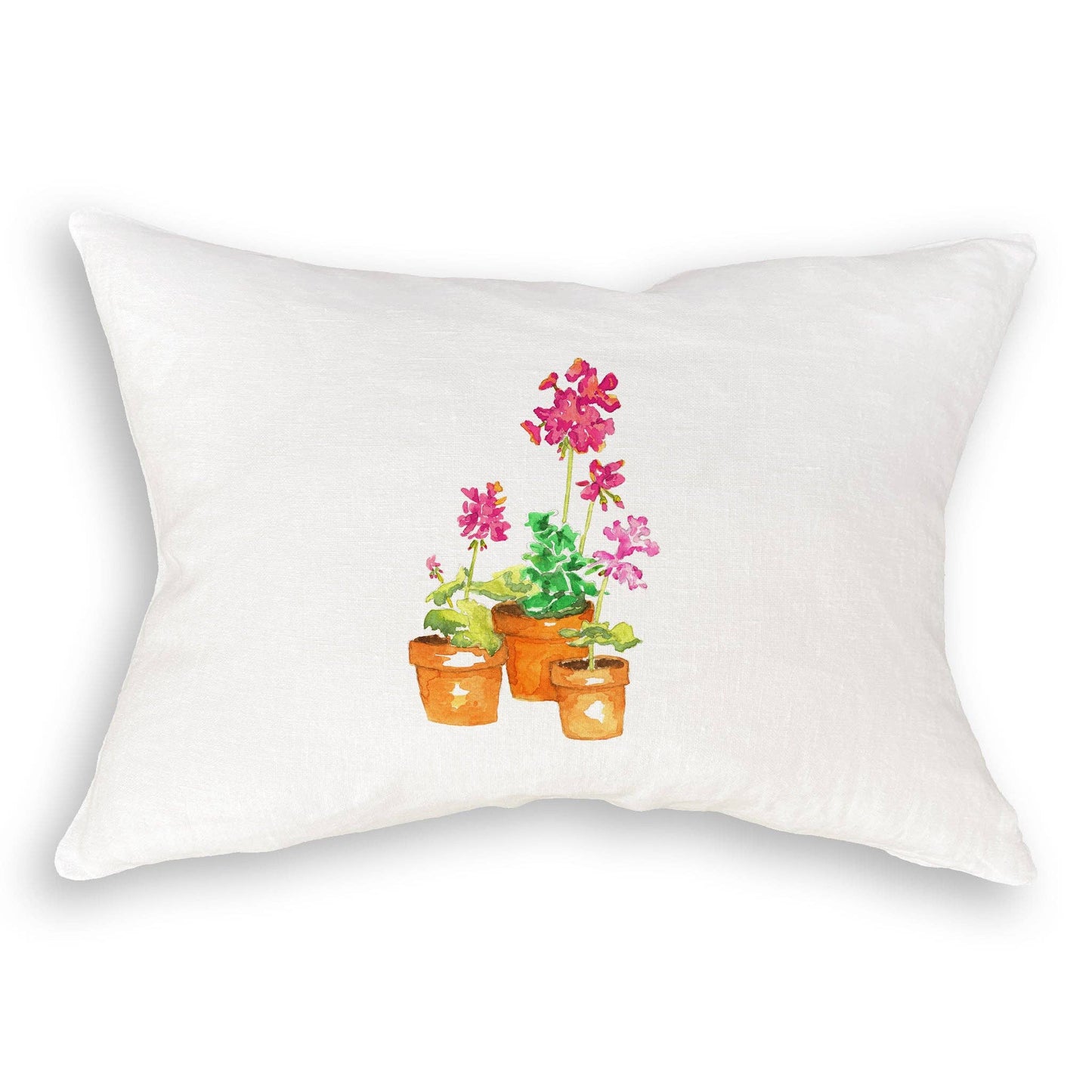 Pink Geranium: Dishtowel / -