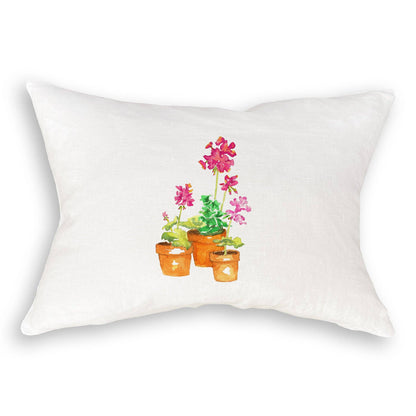 Pink Geranium: Dishtowel / -
