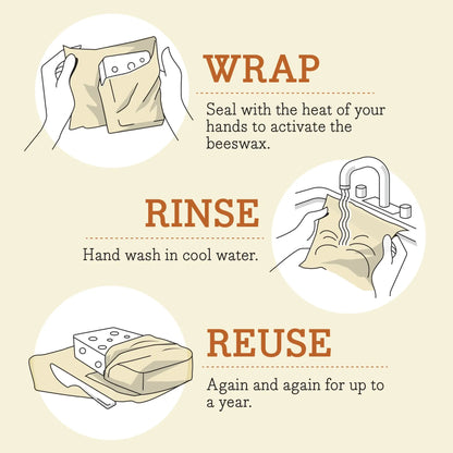 Bees Wrap Beeswax Reusable Bread Wrap - Bakery Lane Print