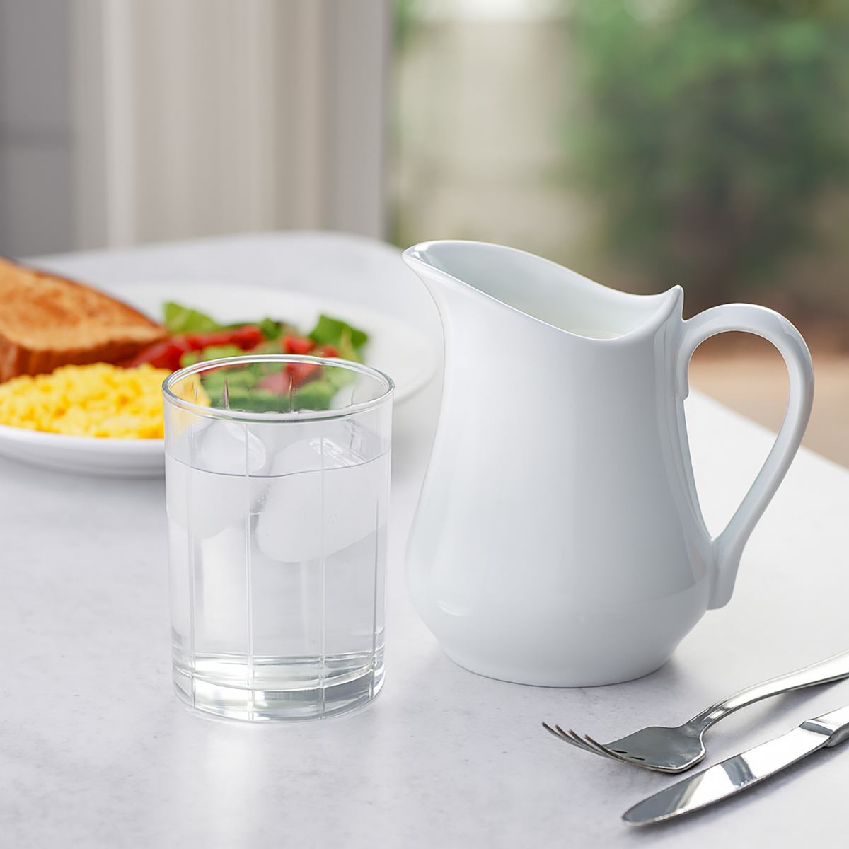 Porcelain Creamer Pitcher, 4, 8, 16 or 32 oz: 16 oz.