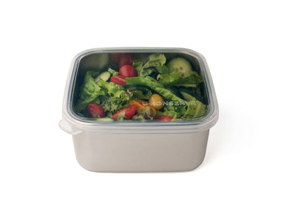 Square To-Go Containers | 50oz | Clear Silicone Lid