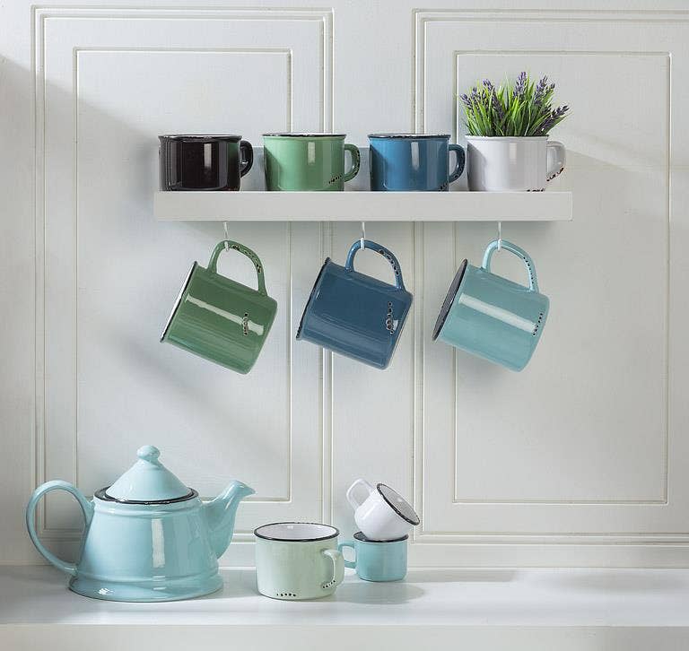 Enamel Look Teapot, 9"L (32oz) - 1045: Green
