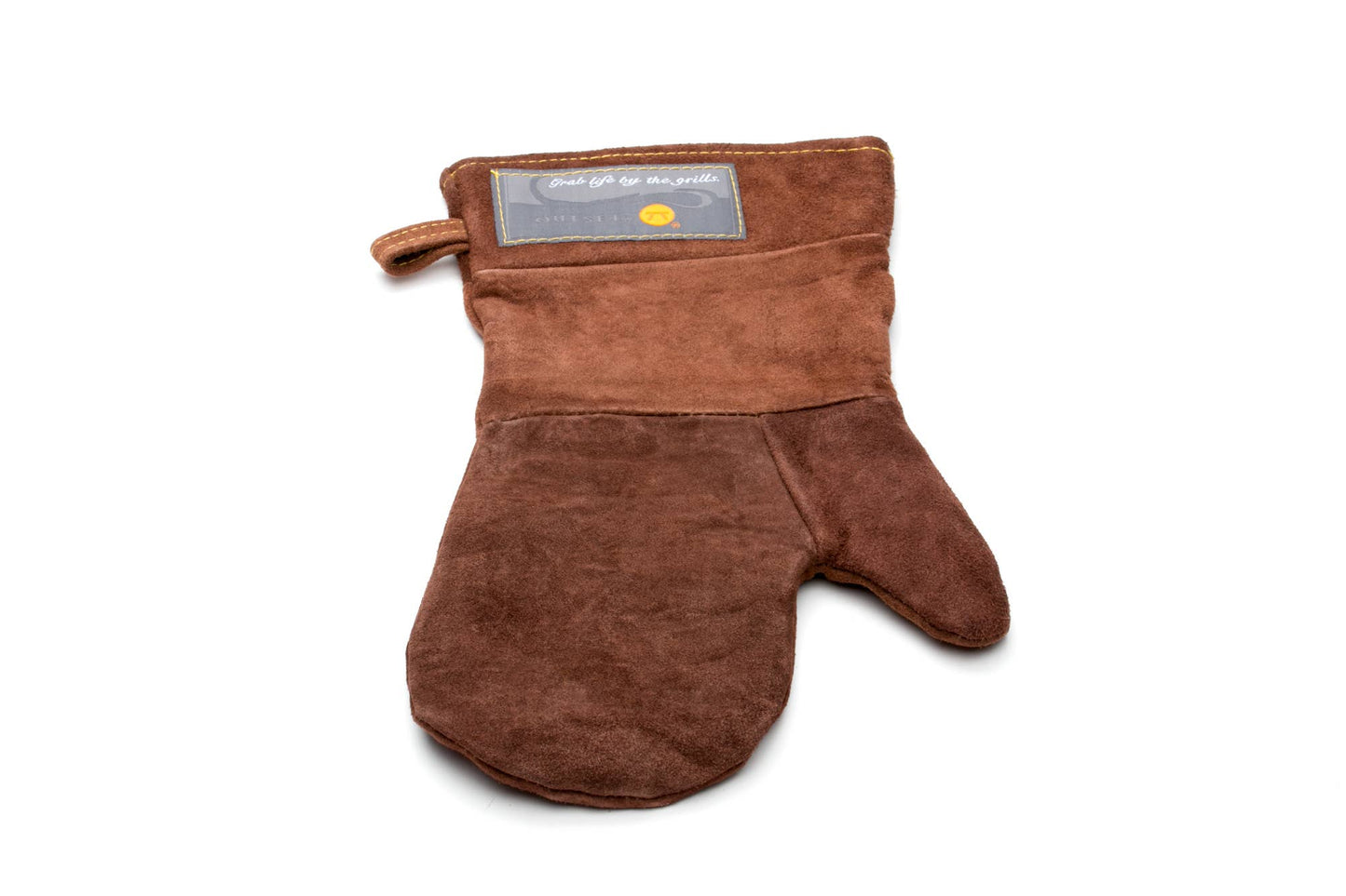Outset Brown Leather Grill Mitt, 8.5” x 15”