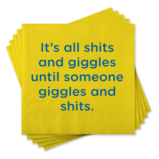 Funny Cocktail Napkins - Shits and Giggles
