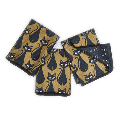 Mighty Mini Towel (Set of 3) Reversible - HJ Black Cat: Olive