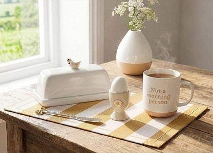 Rectangle Covered Butter Dish with Hen