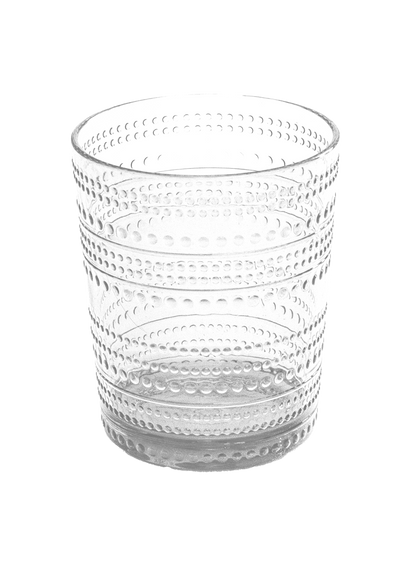 Beaded DOF Shatterproof Premium Plastic Drinkware Collection: Clear
