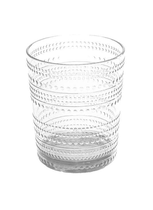 Beaded DOF Shatterproof Premium Plastic Drinkware Collection: Clear