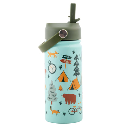 Insulated Stainless Steel Water Bottle with Handle: Fruit
