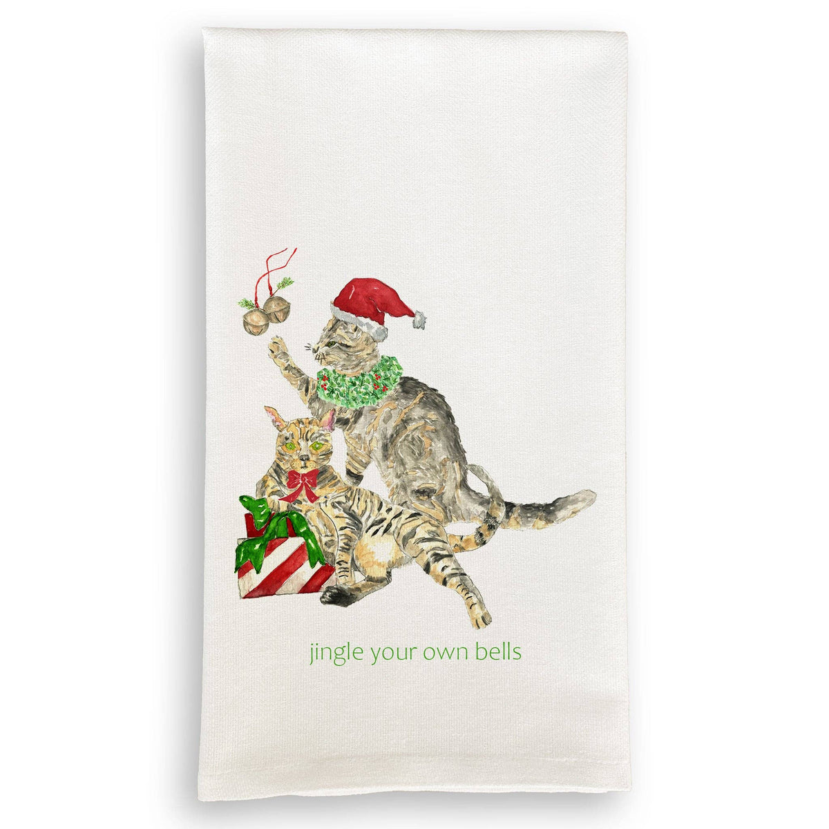 Jingle Bells Cats: Dishtowel / Remove Words / -