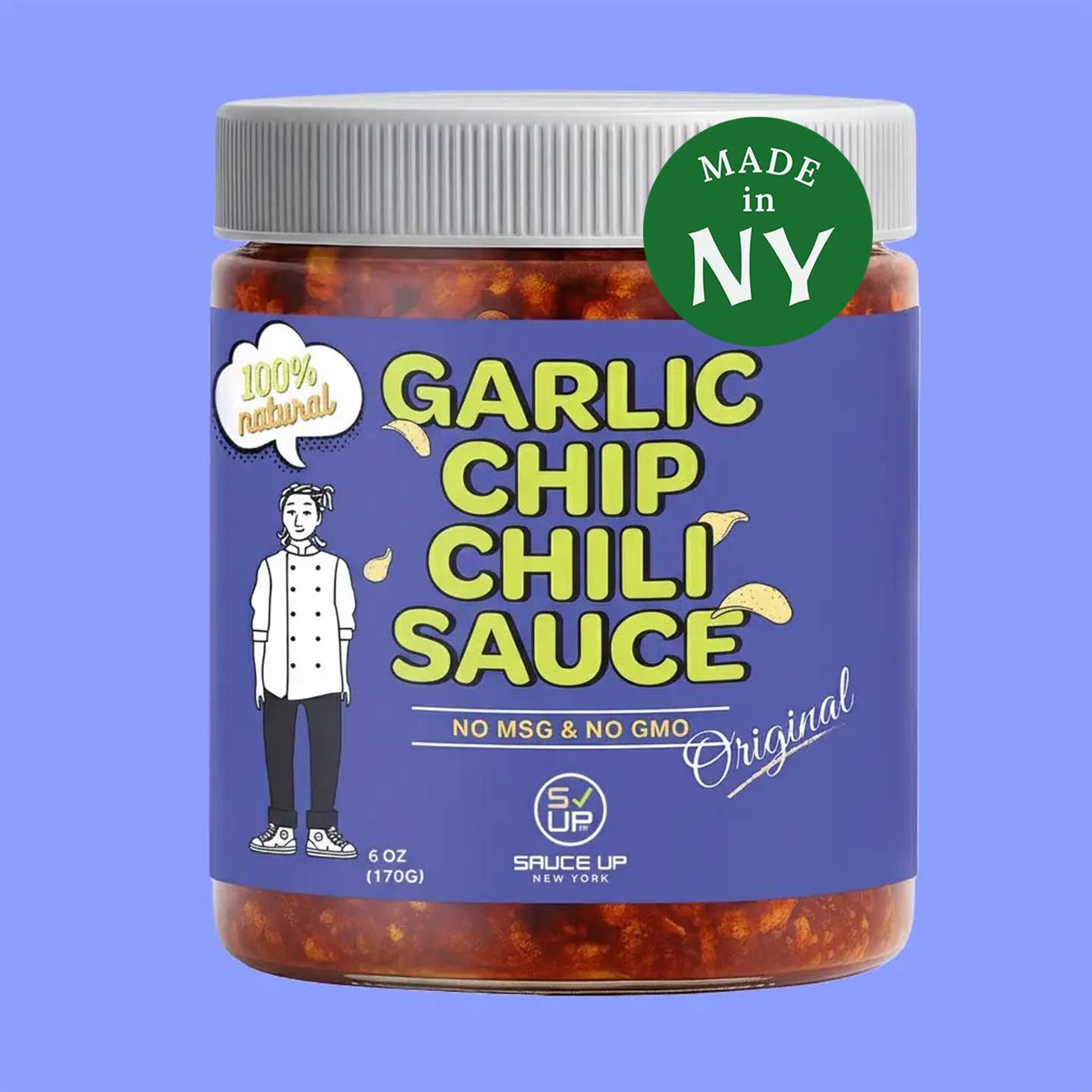 100% All-Natural Original Garlic Chip Chili Sauce -Topping !