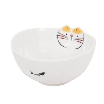 Cute Cat Porcelain Rice Bowl – 4.25 in. Round, 10 oz