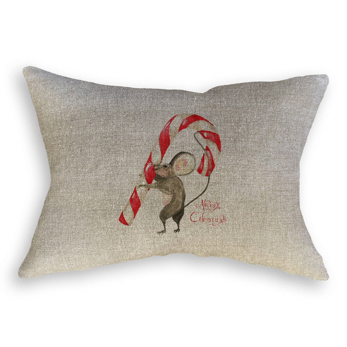 Mouse with Candy Cane: Dishtowel / Keep Words / -