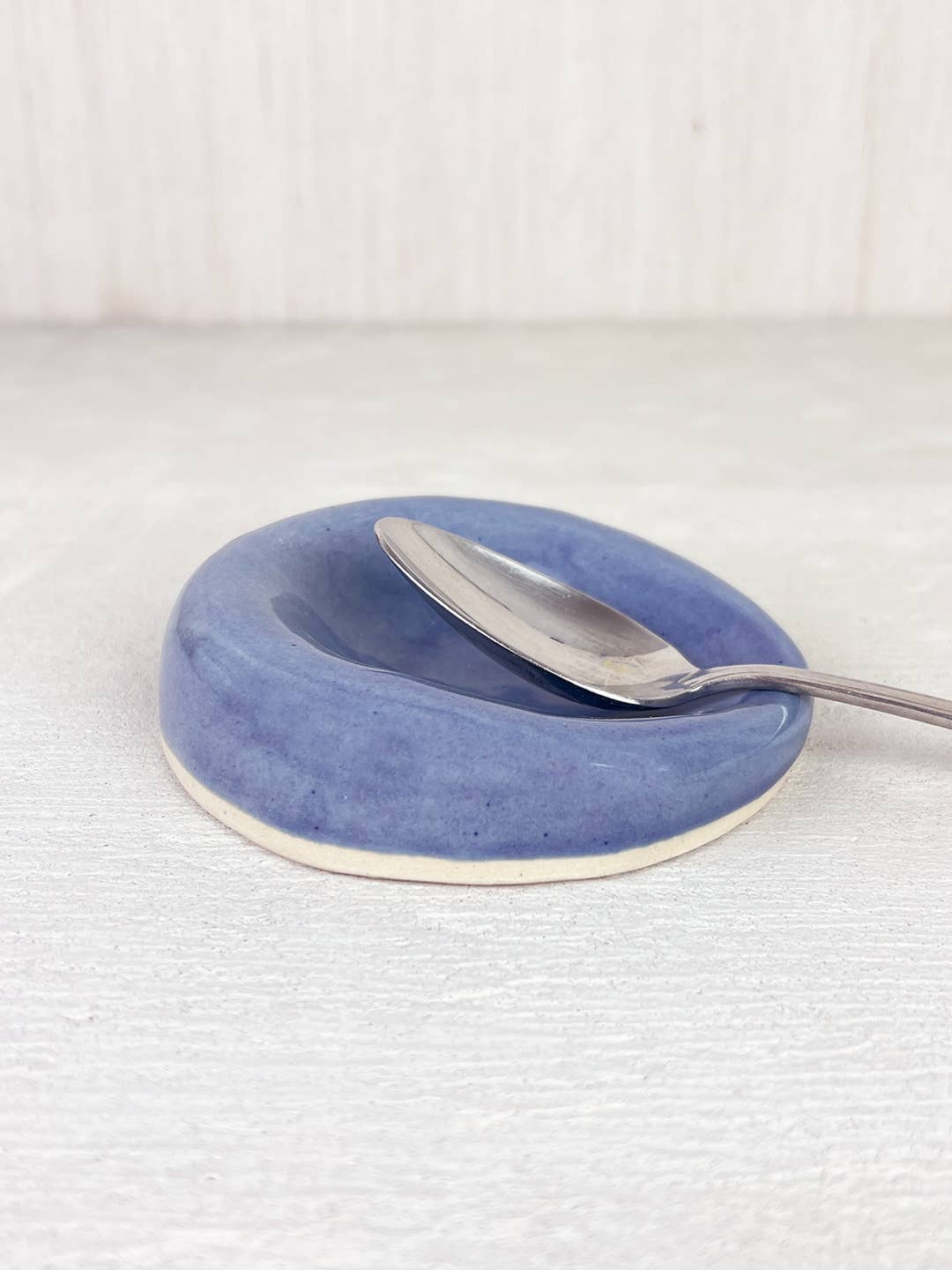Coffee Spoon Rest Ceramic Periwinkle