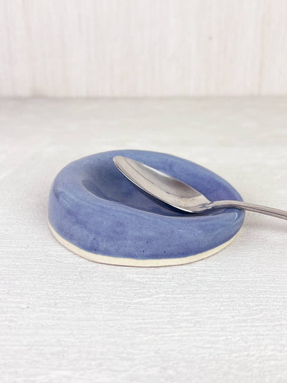 Coffee Spoon Rest Ceramic Periwinkle
