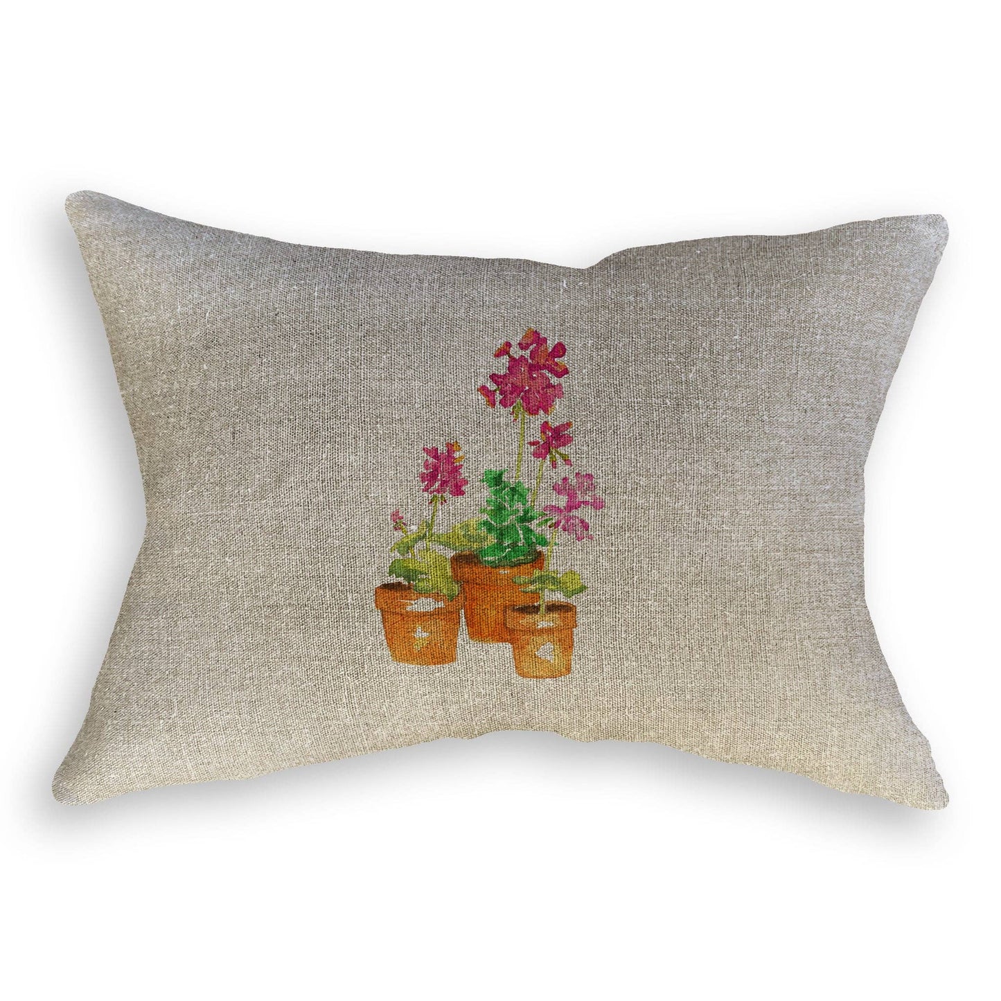 Pink Geranium: Dishtowel / -