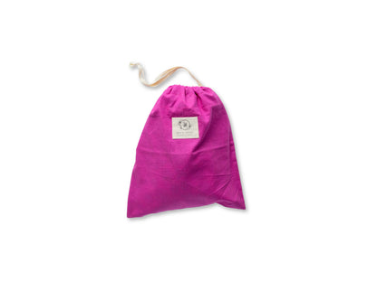Bees Wrap Reusable Beeswax Lined Artisan Bread Bag - Magenta