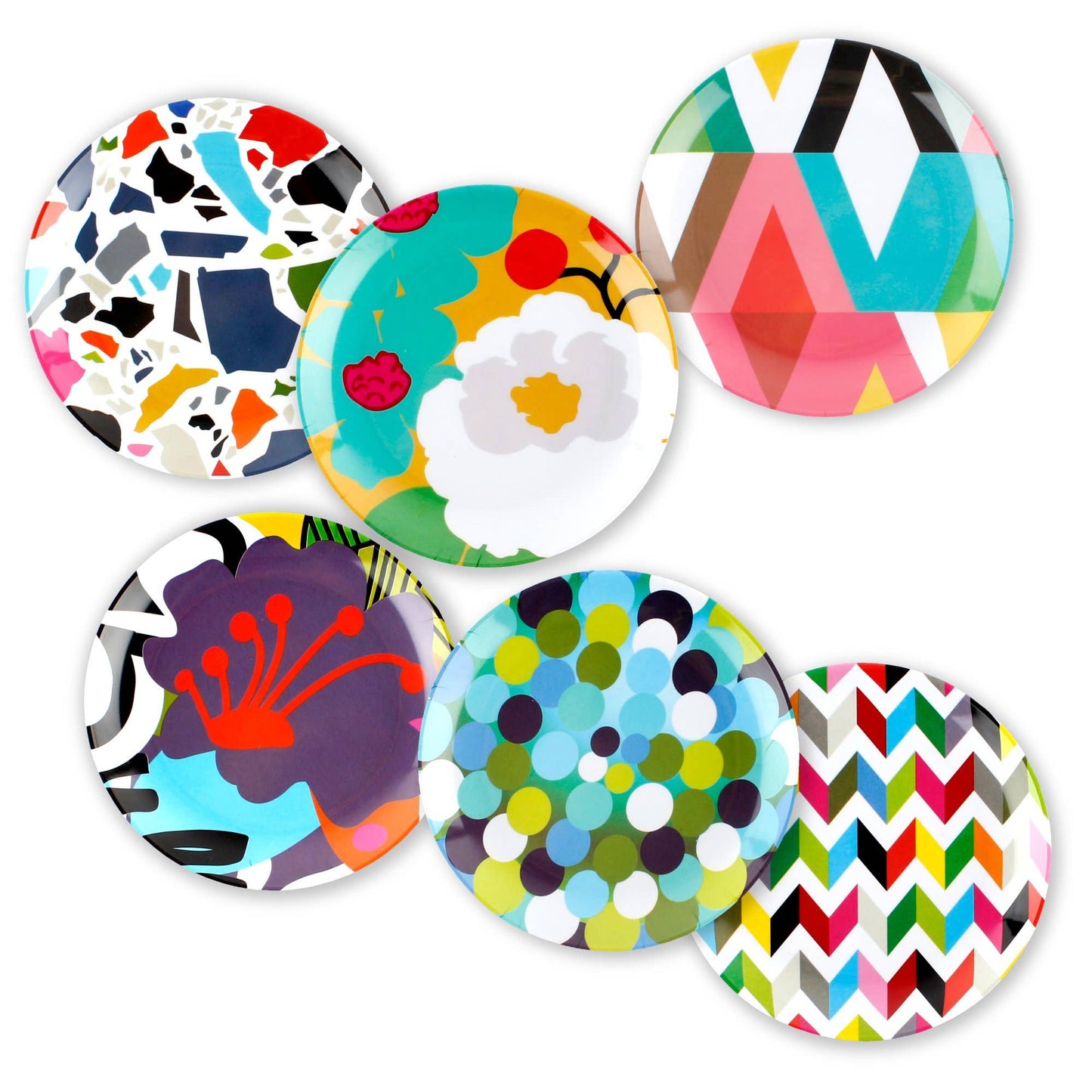 Assorted 6.5" Appetizer Plate - Set of 6