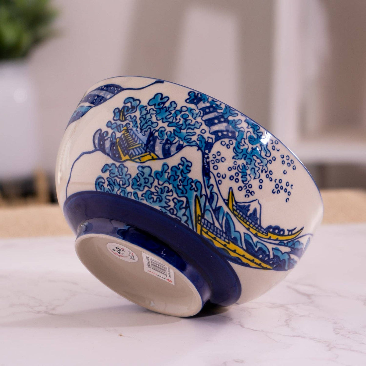 Great Wave Porcelain Medium Bowl – 6.5 in. Round, 22 oz