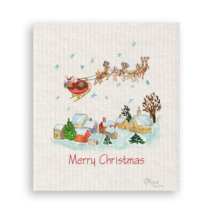 Santa's On His Way: Dishtowel / Keep Words / -
