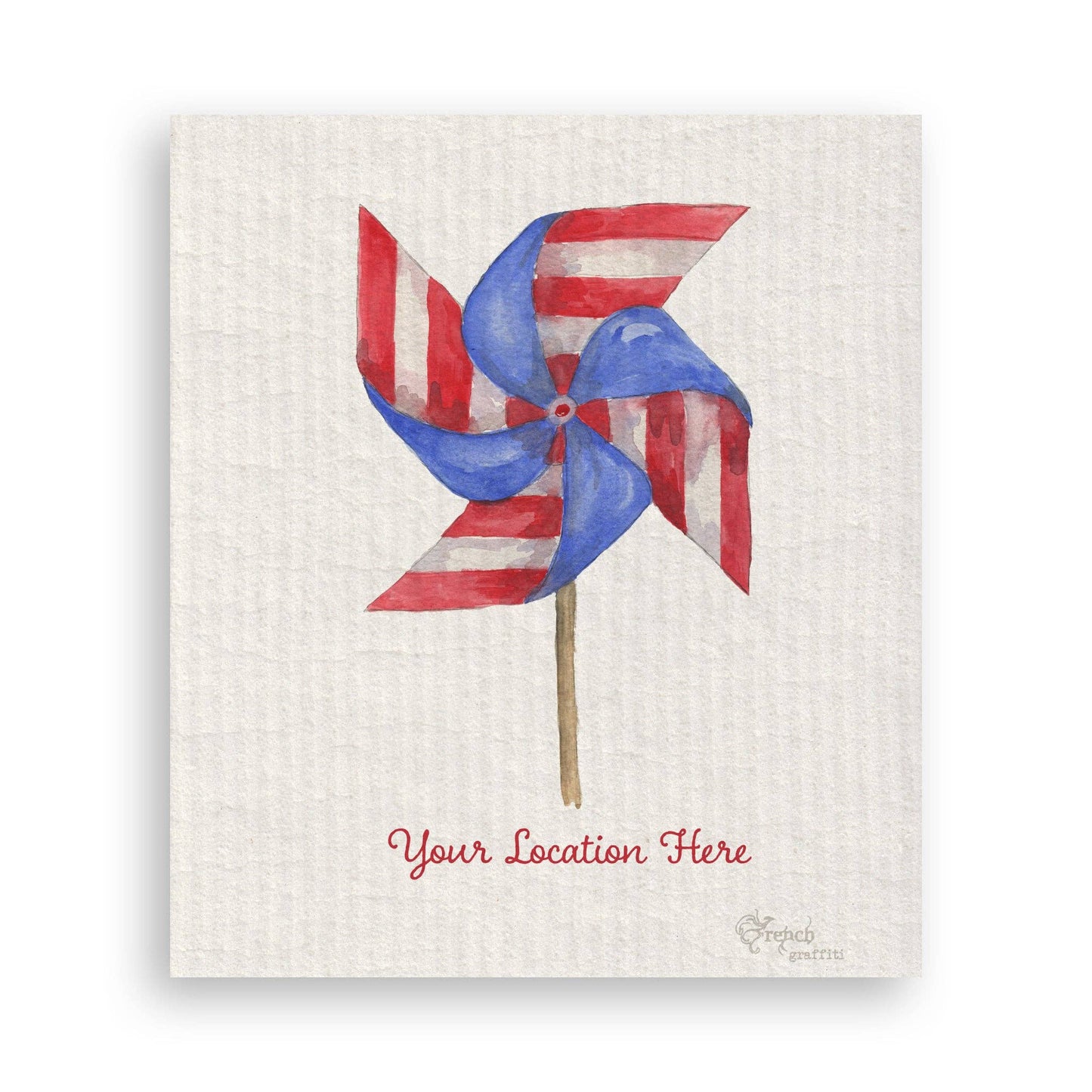 Pinwheel with Location: Dishtowel / -
