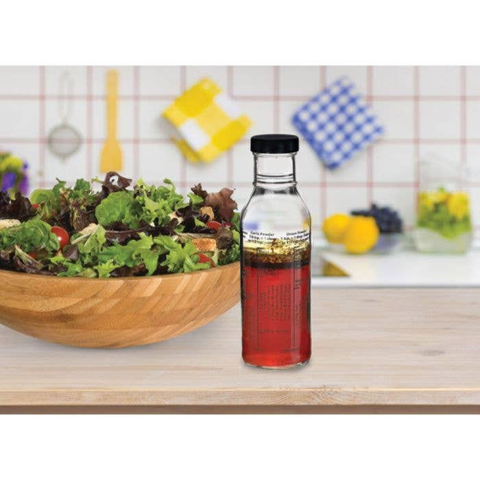 Salad Dressing Mixer with 8 Recipes Printed on Bottle, 13oz