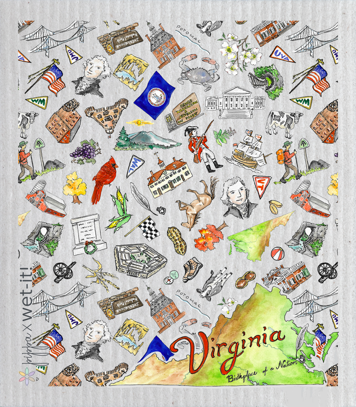Virginia Wet-it Swedish Dish Cloth x Pippa