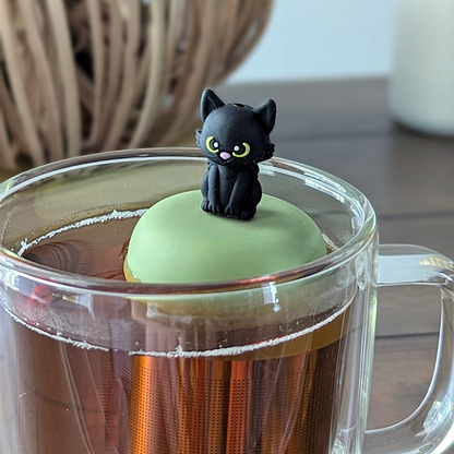 Halloween Cat | Floating Tea Infuser | Green Base | Black