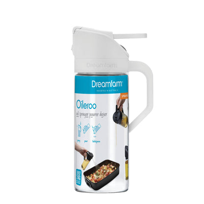 Oileroo® - No Clog Oil Sprayer, Pourer and 1 Tbsp Doser: Black