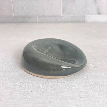 Coffee Spoon Rest Ceramic- Gray Black