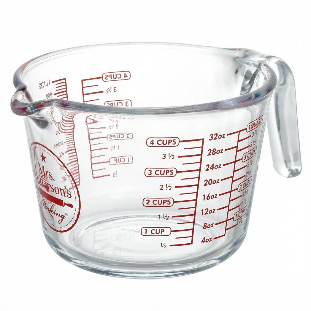 Mrs. Anderson's Baking Glass Measuring Cup, 4 Cup Capacity