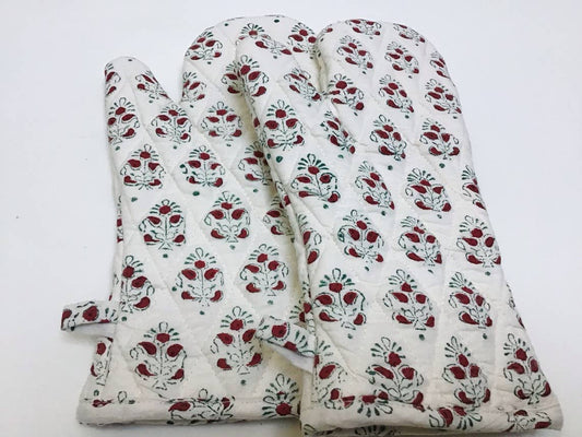 Oven Mitts Pair Alwar Red