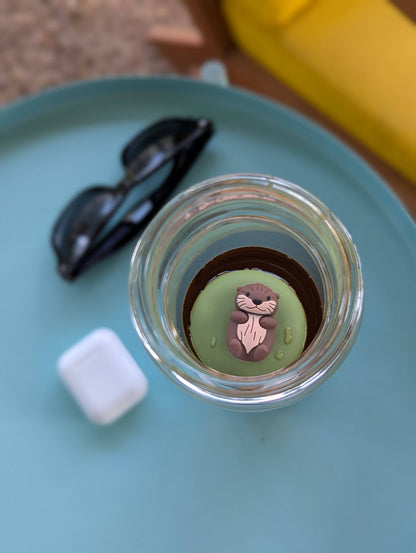Otter | Floating Tea Infuser | Green Base | Brown Otter