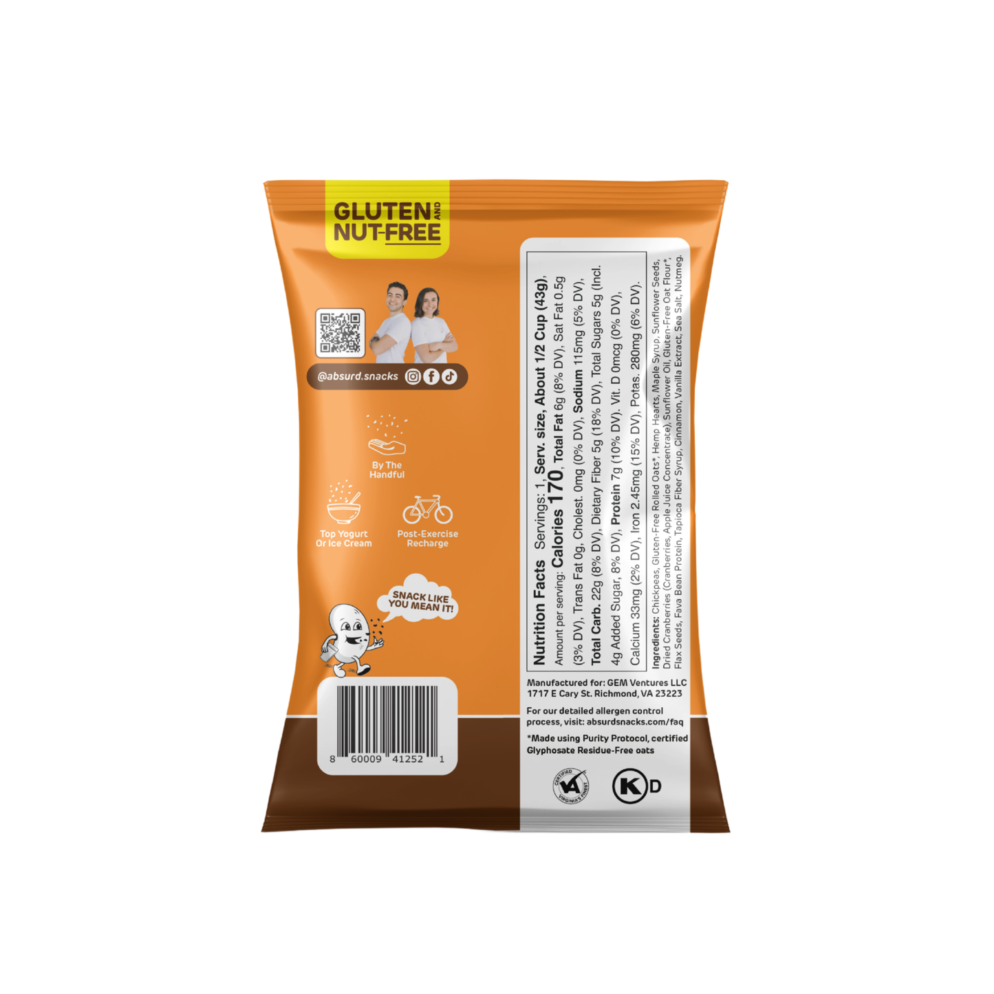 Chickpea & Granola Crunch Mix - Maple Cinnamon