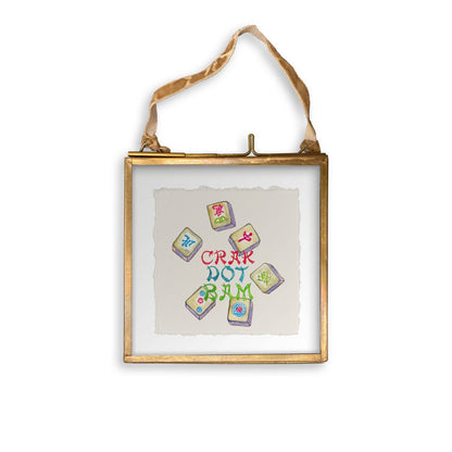 Colorful Mahjong Tiles: Dishtowel / -